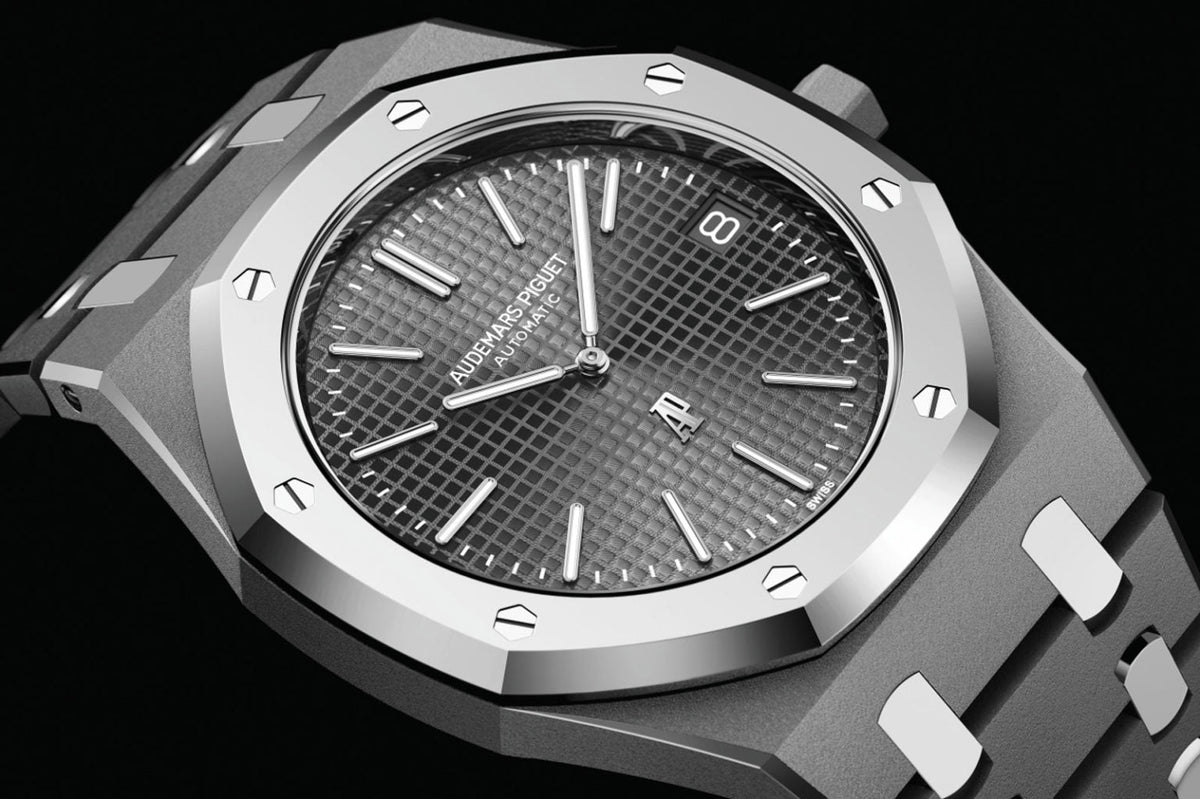 Silver 904L Steel grey dial - Watch - 39 mm