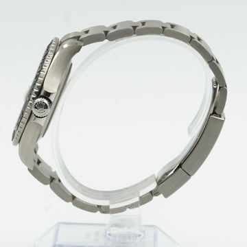 Pure Black Dial Watch - Silver-42MM