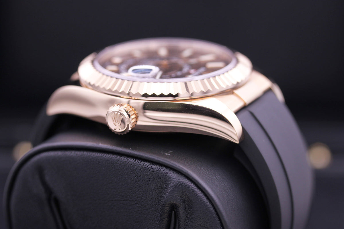 Chocolate Dial Watch - Black-42MM