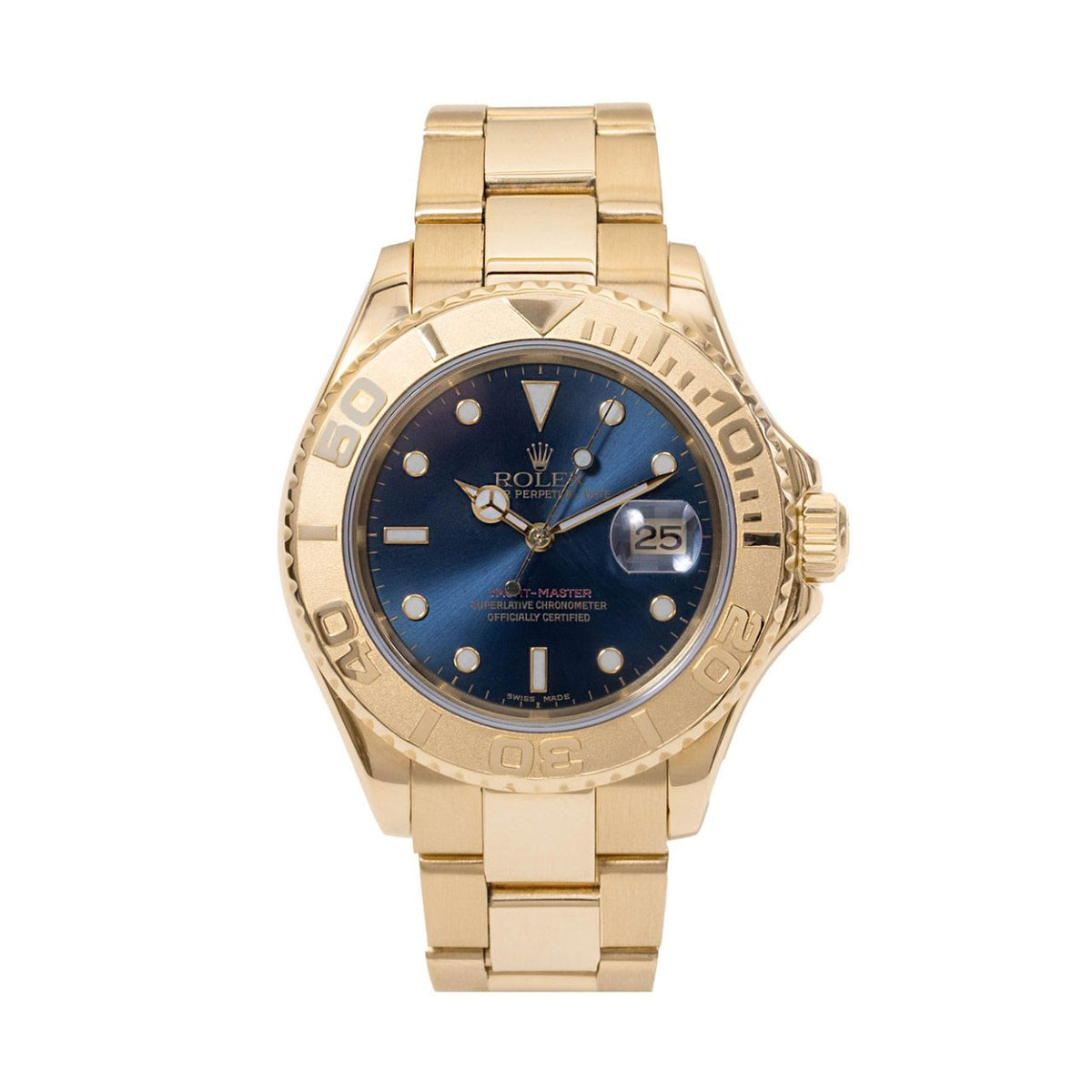 Blue Dial Watch - Gold-35MM