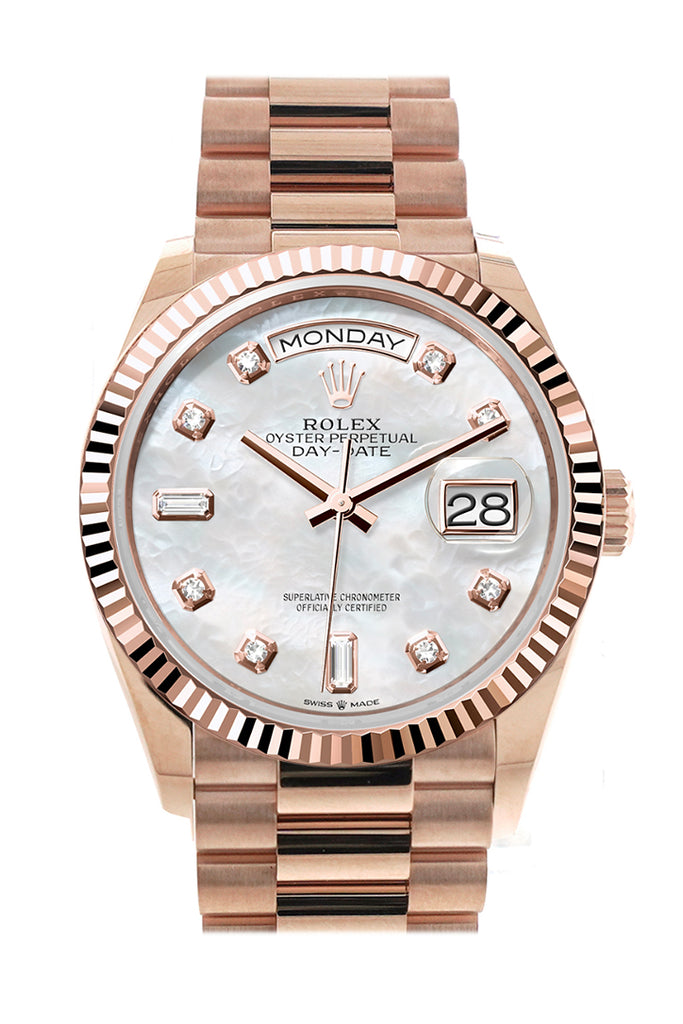 White dial - Gold strap - 36mm