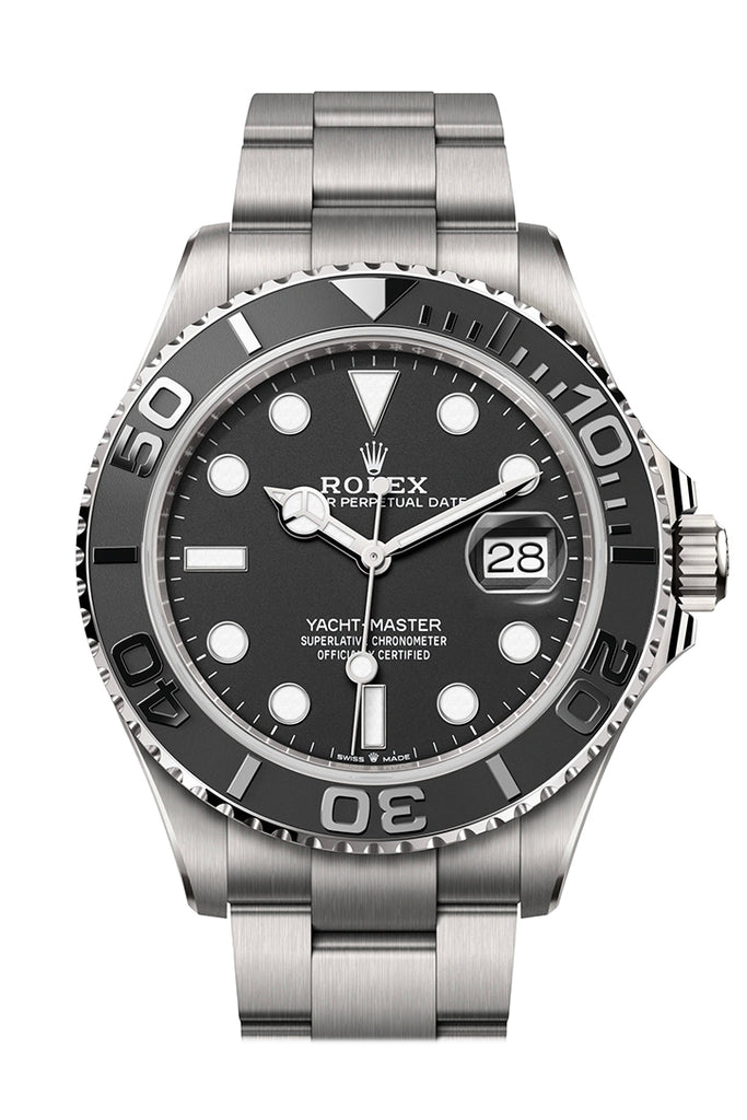 Pure Black Dial Watch - Silver-42MM