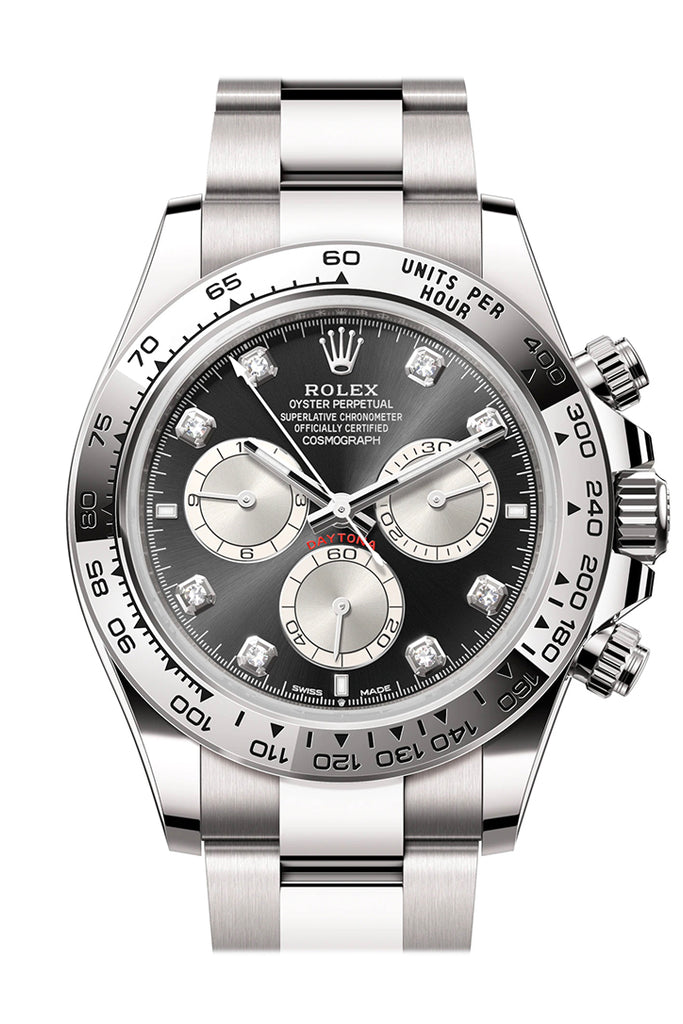 Shiny black dial - Silver strap - 40MM