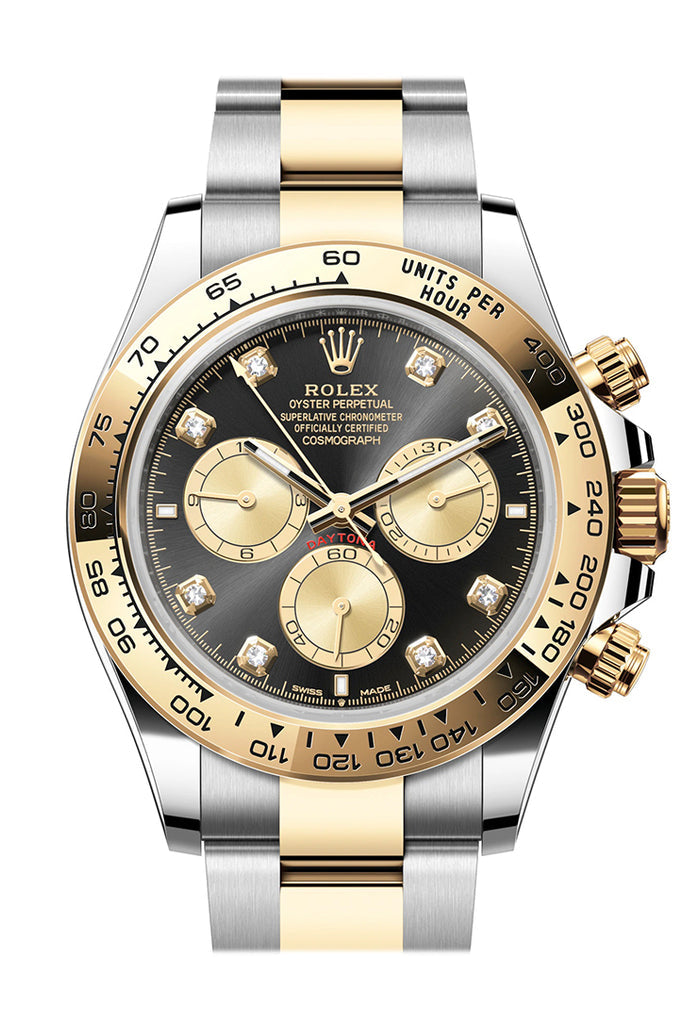 Shiny black dial - gold strap - 40MM