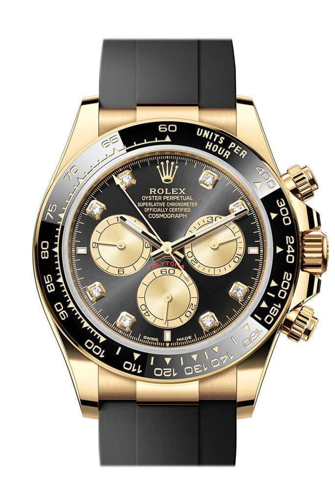 Shiny black dial - black strap - 40MM