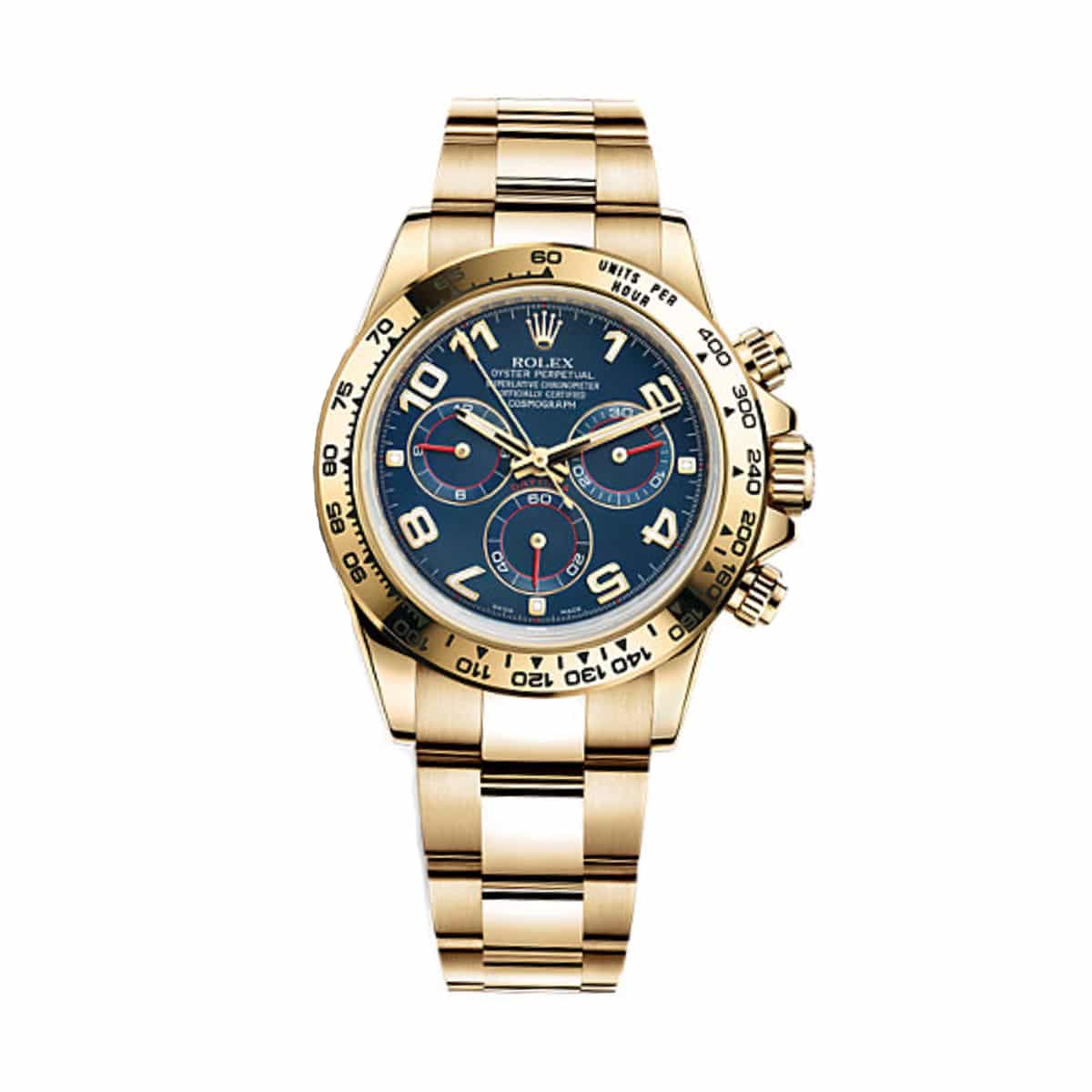 Blue dial - Gold strap - 40mm