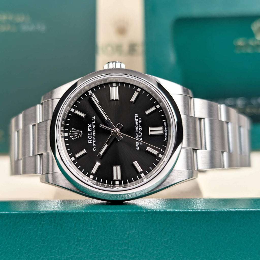 Black dial watch-Silver-36MM