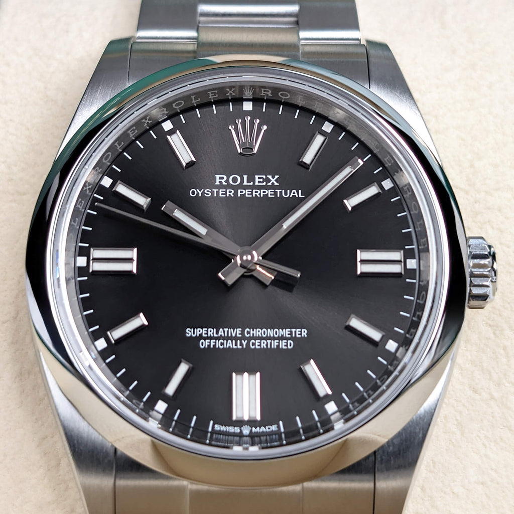 Black dial watch-Silver-36MM