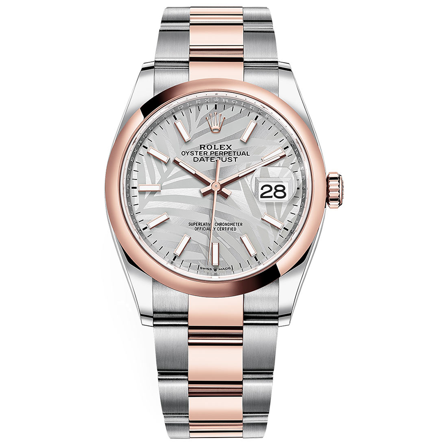Silver dial watch - Gold bracelet - 36mm