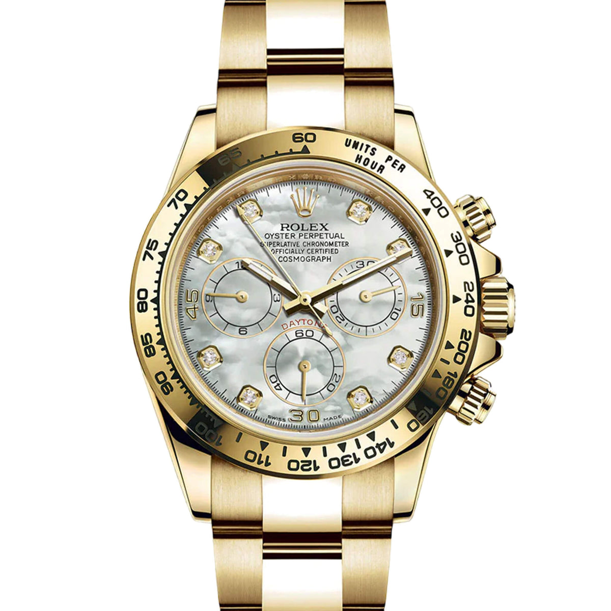 White dial - Gold strap -40MM