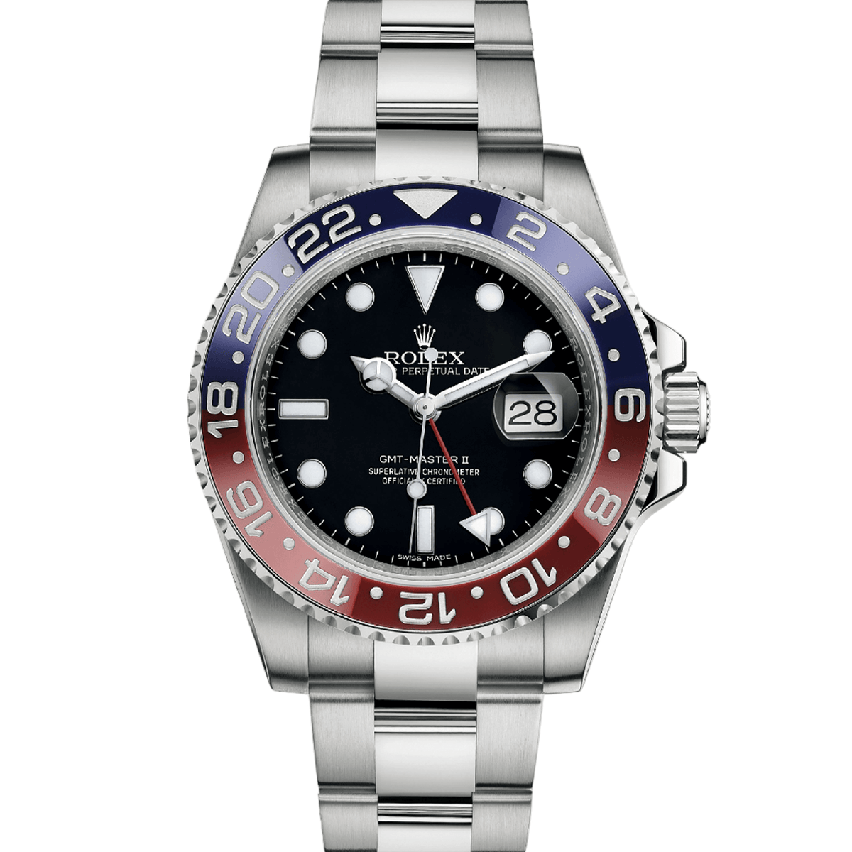 Black dial watch-silver-Coke bezel-40MM