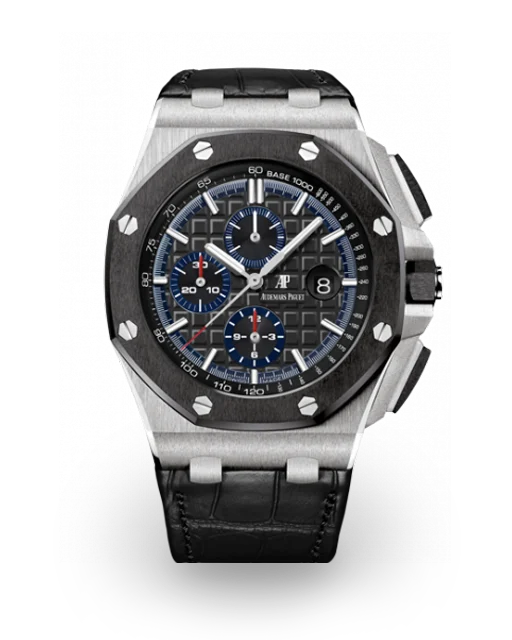 Black strap - Titanium black dial - Watch - 44mm