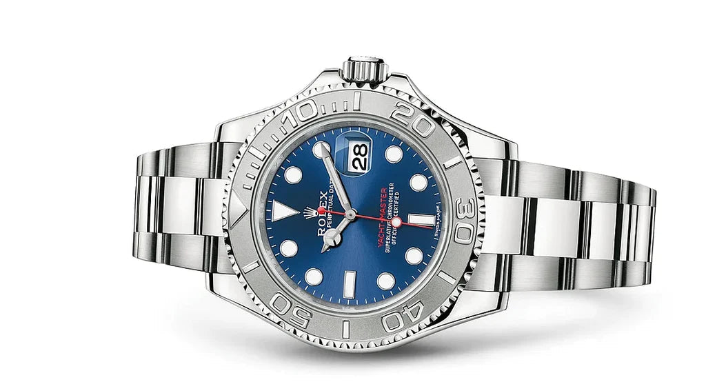 Blue dial watch - silver - 40 mm