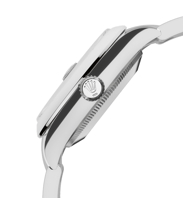 Black dial watch -Silver bracelet -31mm