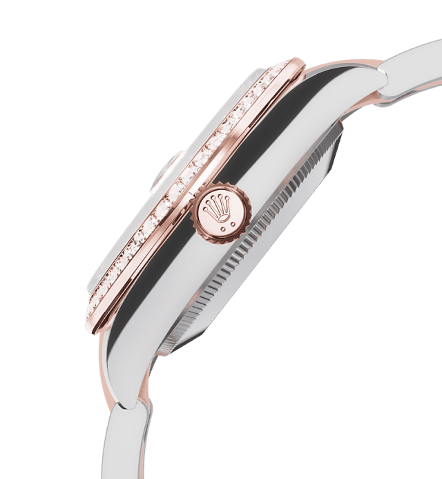 Silver dial watch - gold bracelet - 31mm