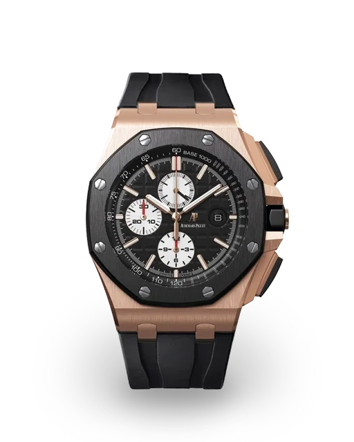 Black strap - Titanium black dial - Watch - 44mm