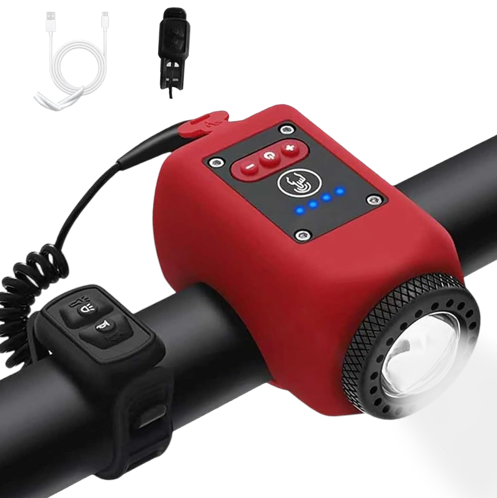 AureliaLiving 2-in-1 Rechargeable Bike Light & Horn