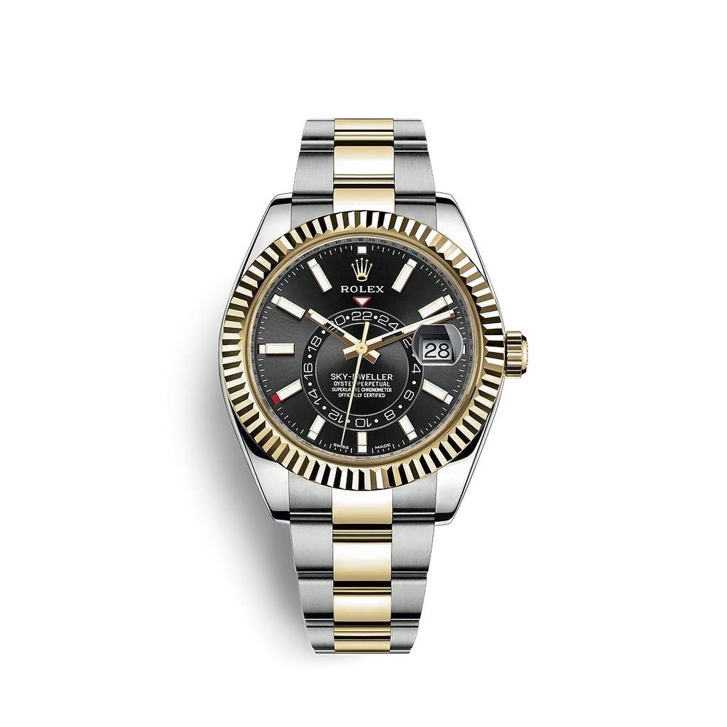 Black Dial Watch - Gold-42MM