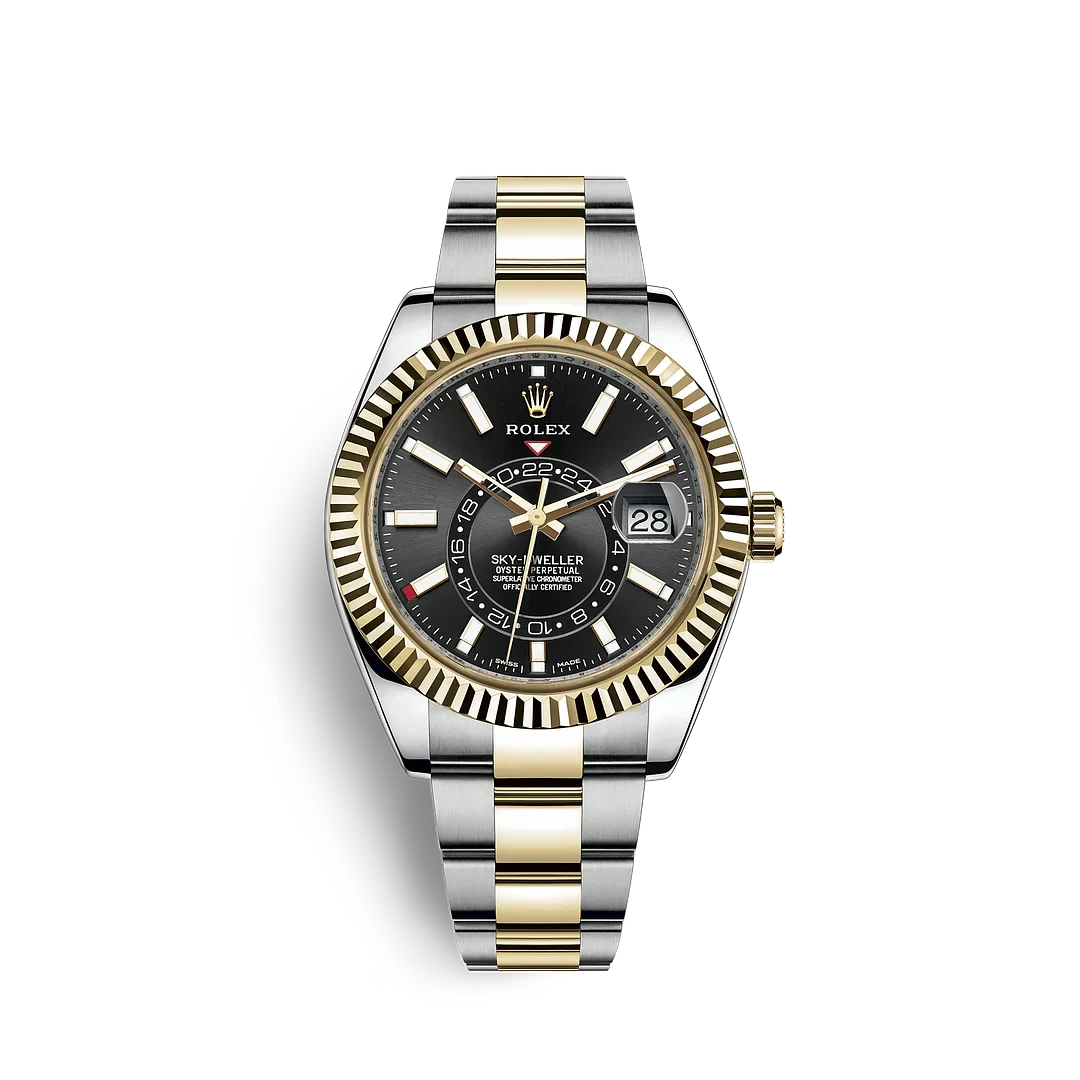 Black Dial Watch - Gold-42MM