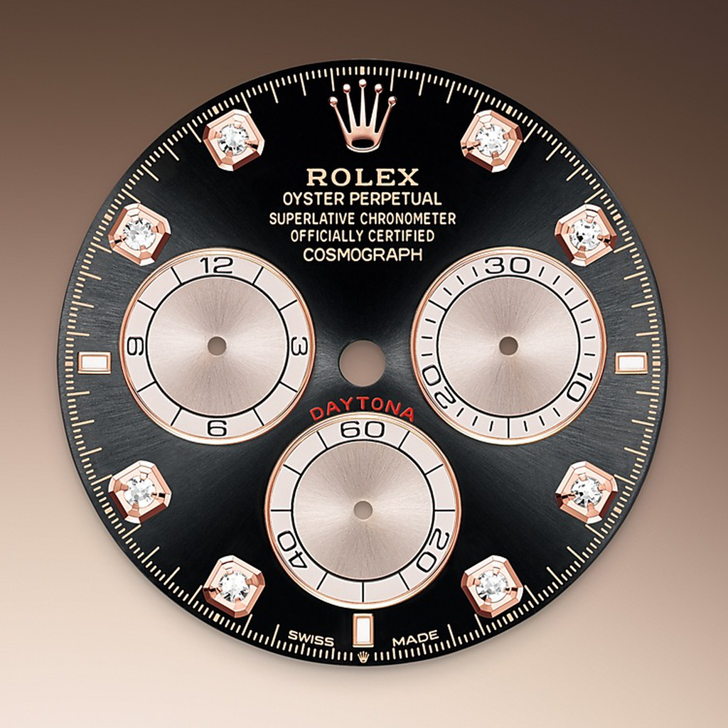Shiny black dial - rose gold strap - 40MM