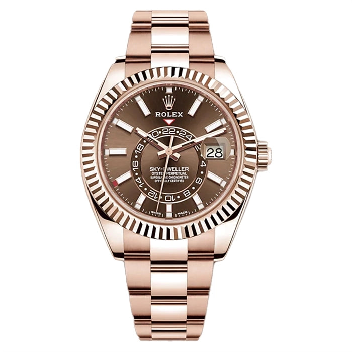 Brown Dial Watch - Rose Gold-42MM