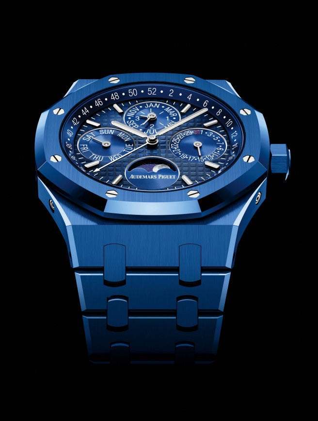 Blue 904L Steel Blue Dial - Perpetual Calendar Watch - 41mm