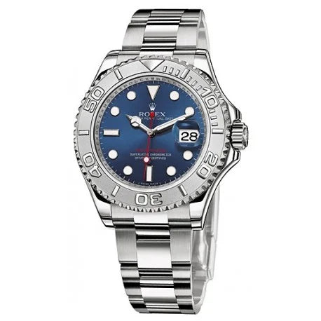 Blue dial watch - silver - 40 mm