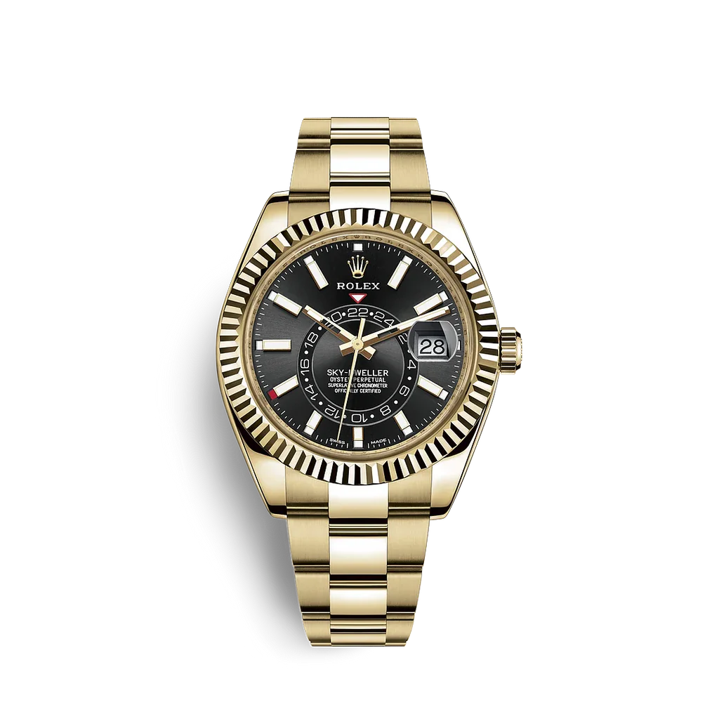 Black Dial Watch - Gold-42MM