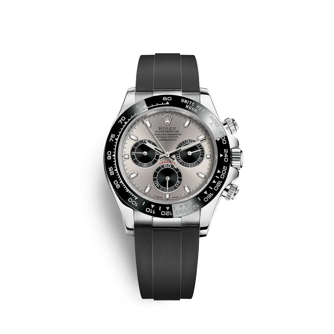 Silver Grey Dial - Black Strap - 40MM