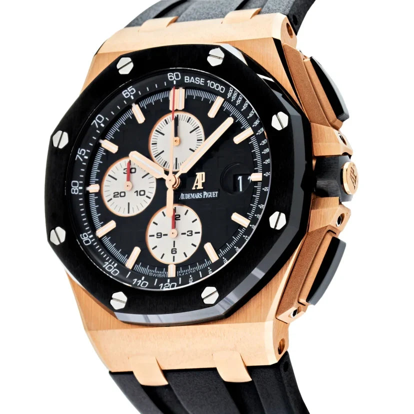 Black strap - Titanium black dial - Watch - 44mm