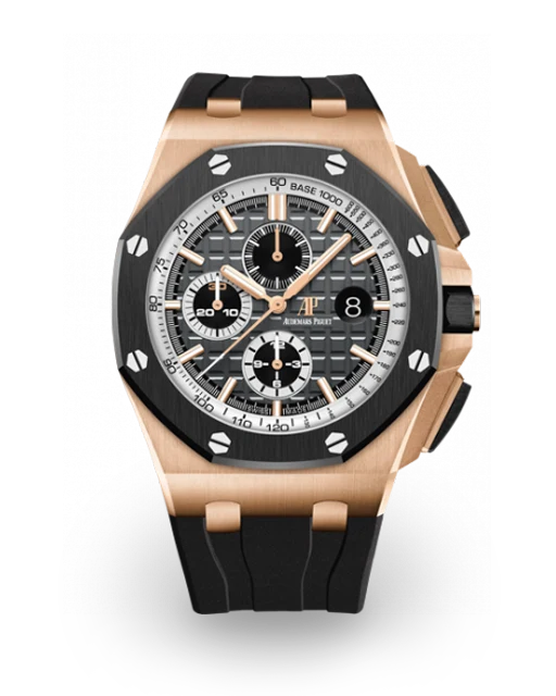 Black strap - Titanium dark grey dial - Watch - 44mm