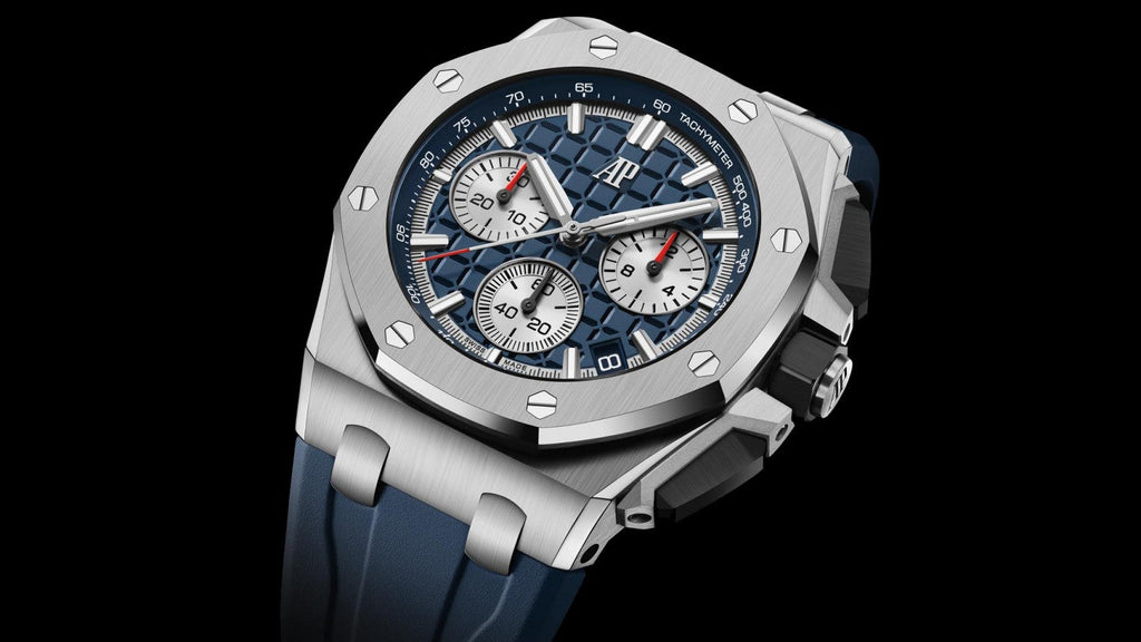 Blue rubber strap - Titanium blue dial - Watch - 43mm