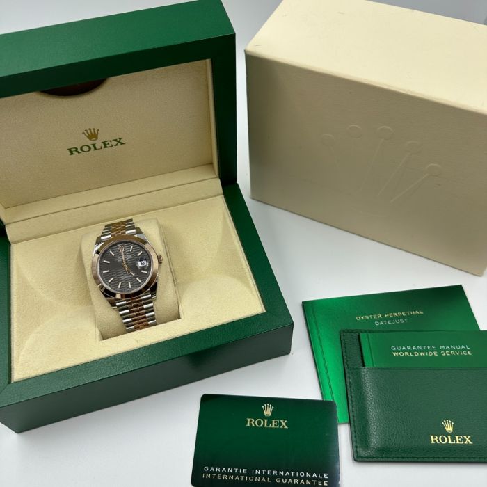 Slate Grey Dial Watch - Gold Bracelet - 41mm