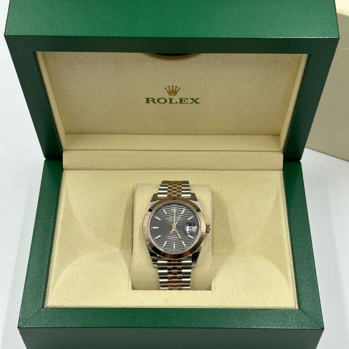 Slate Grey Dial Watch - Gold Bracelet - 41mm