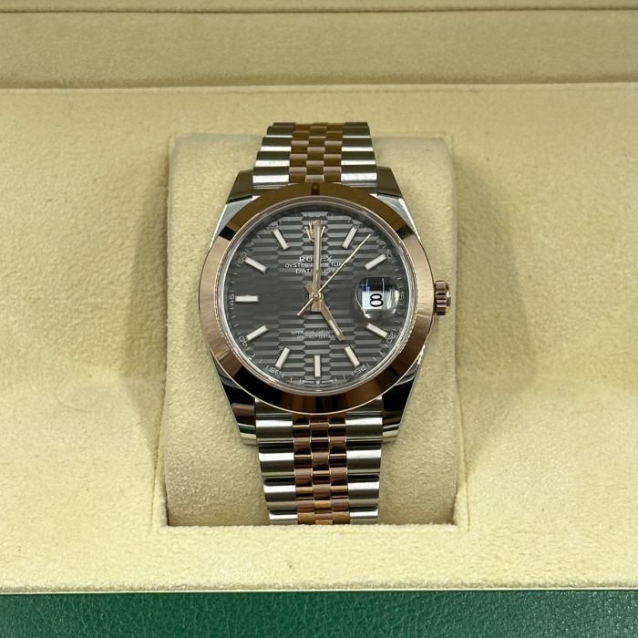 Slate Grey Dial Watch - Gold Bracelet - 41mm