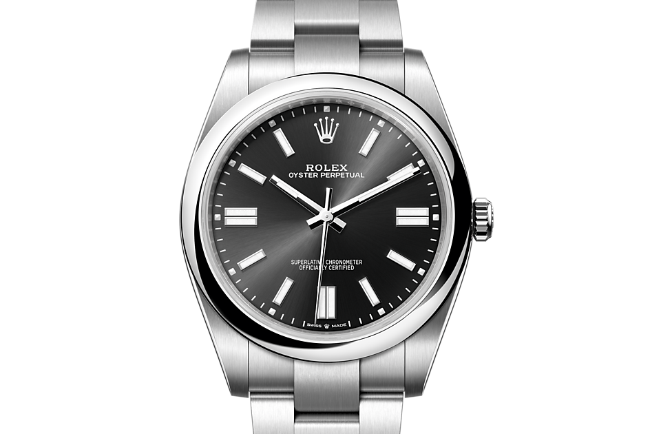 Black dial watch-Silver-41MM
