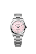 Candy Pink Dial Watch-Silver-36MM