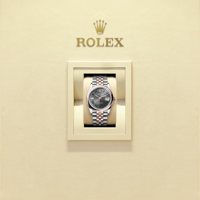 Slate grey dial watch - Gold bracelet - 36mm