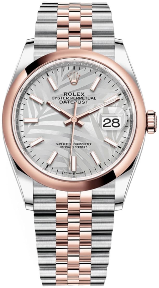 Silver dial watch - Gold bracelet - 36mm