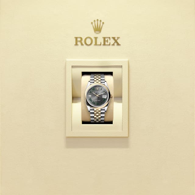 Slate grey dial watch - Gold bracelet - 36mm