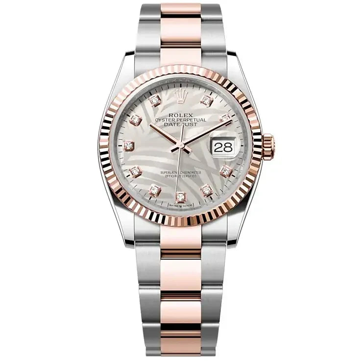 Silver dial watch - gold - 36MM