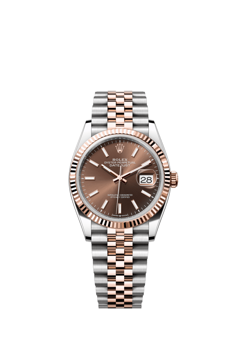 Dark Brown Dial Watch - Gold Bracelet - 36mm