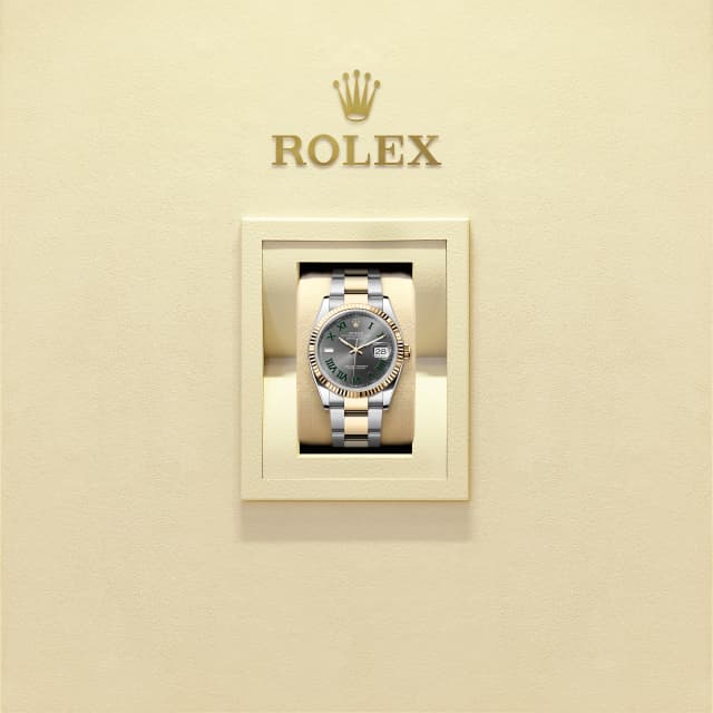 Slate grey dial watch - Gold bracelet - 36mm