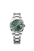 Mint green dial watch - Silver bracelet - 36mm