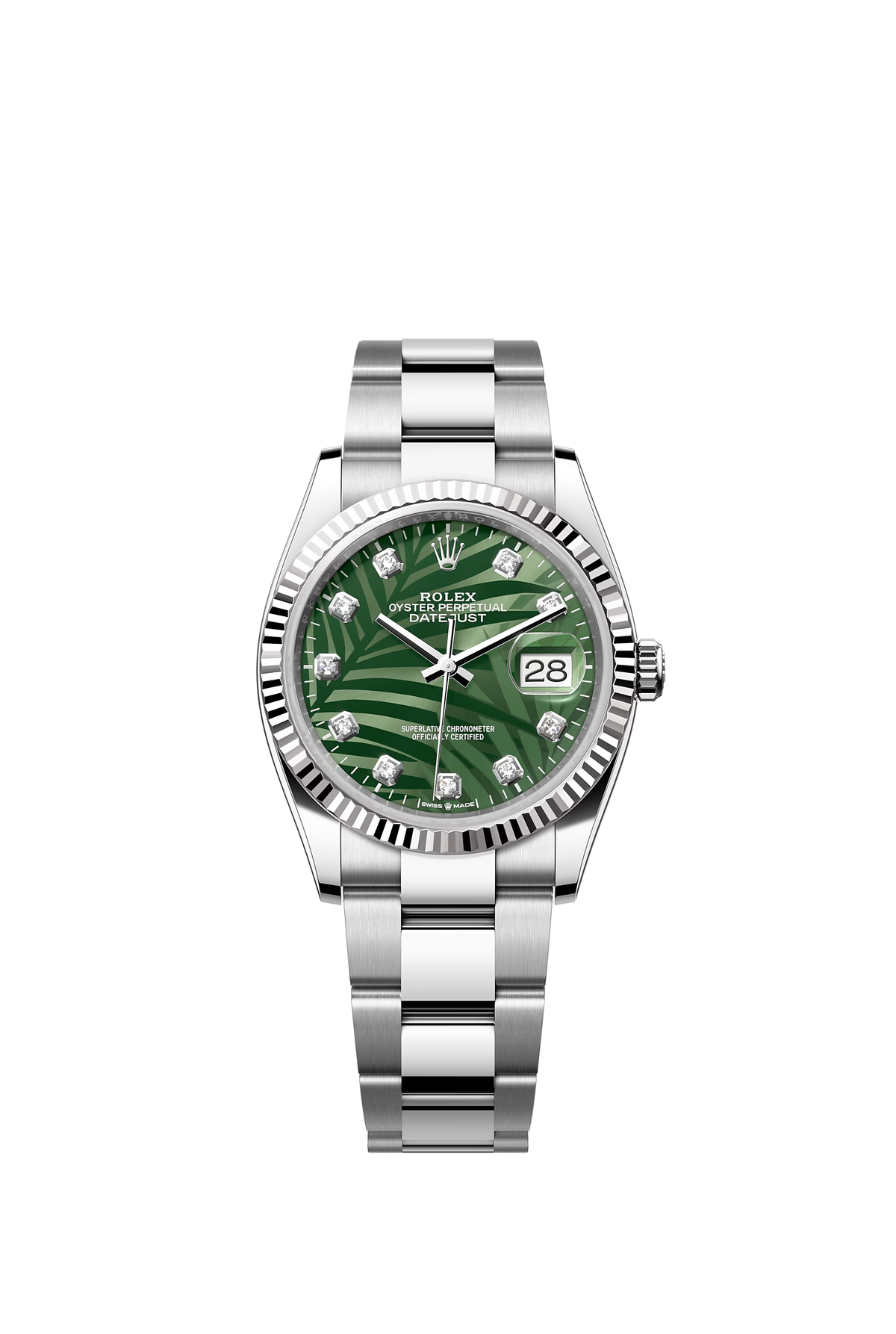 Olive Green Dial Watch -Silver-36MM