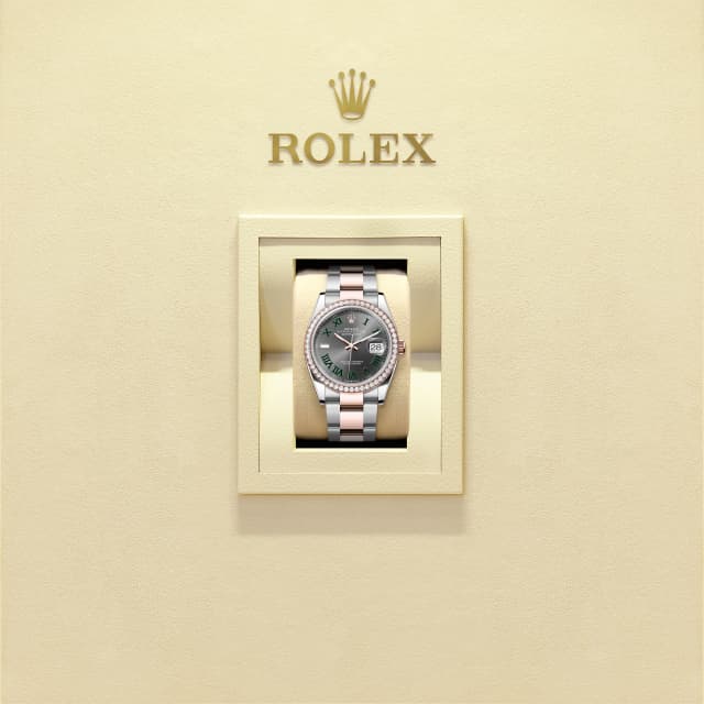 Slate grey dial watch - Gold bracelet - 36mm