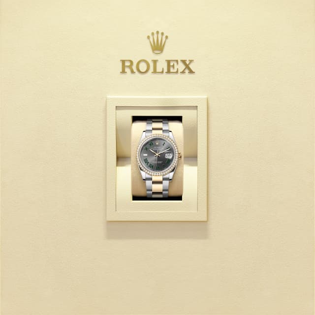 Slate grey dial watch - Gold bracelet - 36mm