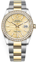 Gold dial watch - Gold bracelet - 36mm