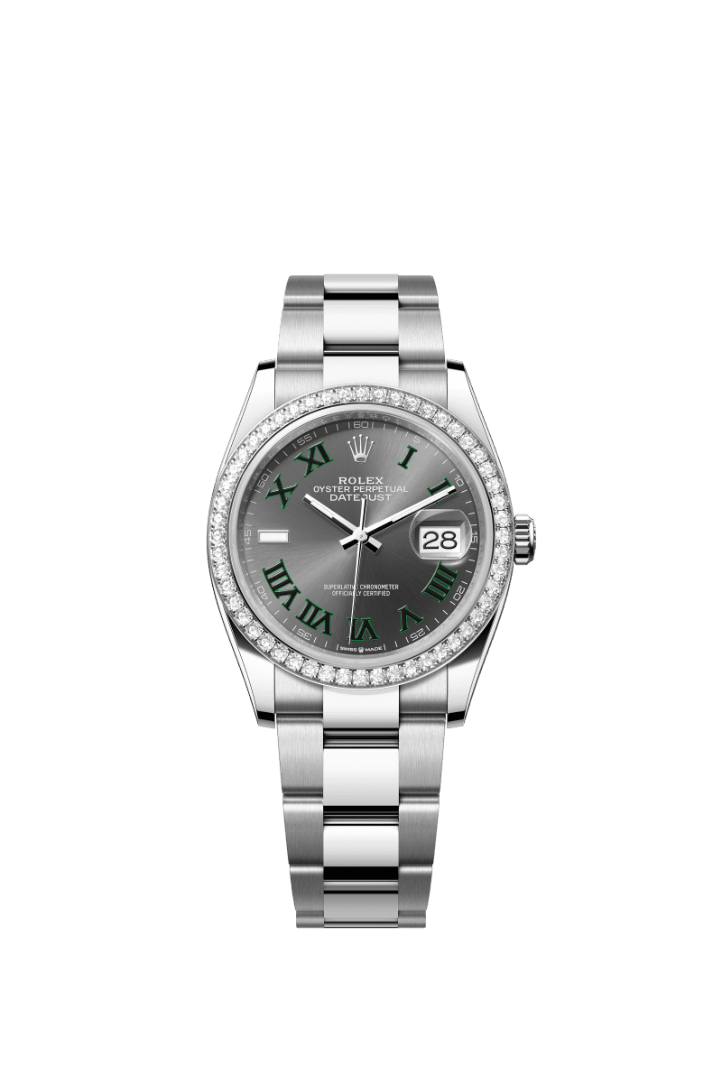 Slate Grey Dial Watch - Silver Bracelet - 36mm