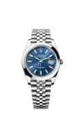 Bright Blue Dial Watch -Silver-41MM